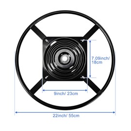 yaaqoo 22" Recliner Ring Base Heavy Duty Metal Chair Sofa Furniture Swiveling Bottom Replacement Part with 10 inch Plate