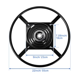 yaaqoo 22" Recliner Ring Base Heavy Duty Metal Chair Sofa Furniture Swiveling Bottom Replacement Part with 10 inch Plate