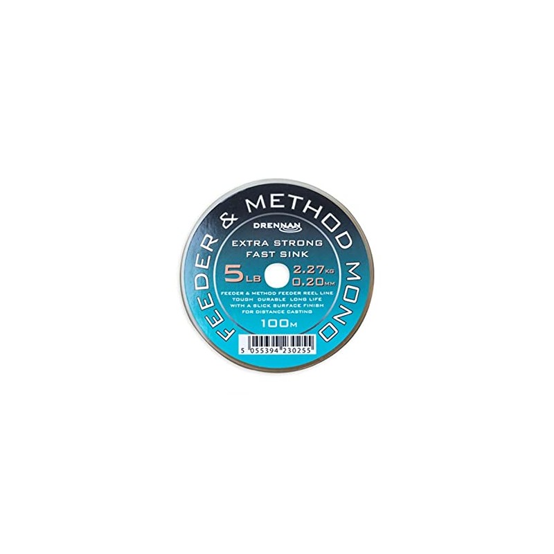 DRENNAN METHOD AND FEEDER MONOFILAMENT LINE - 100 METRES (5lb)