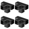 MOUNTAIN_ARK 4 Pack 1" Black Square Tube Connector, 4 Way