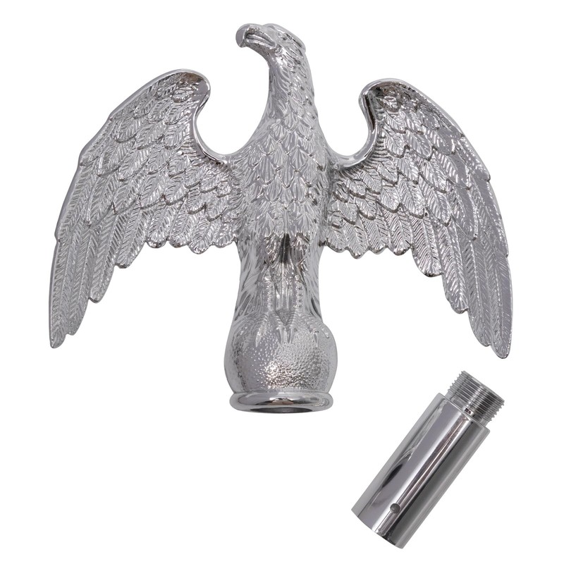 FRF FLAG Silver Eagle Head for Decorating Indoor Flagpoles, Made