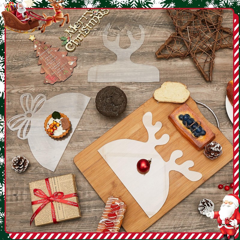 Maitys 3 Pcs Christmas Acrylic Router Templates for Woodworking 10