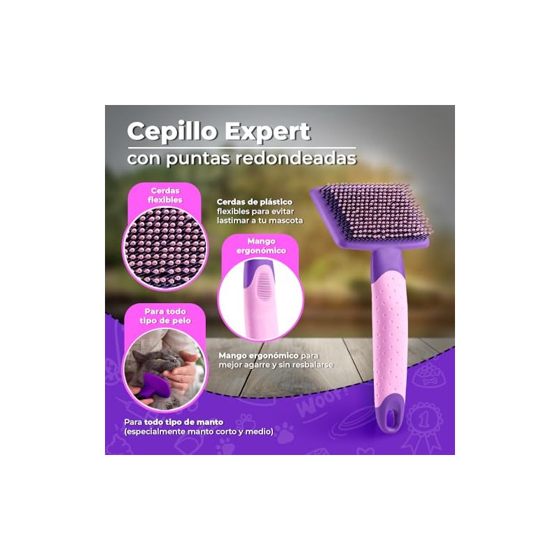 Fancy Pets Expert Cepillo con Puntas Redondeadas Expert para Gato