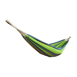 Bliss Hammocks BH-400-MD 40" Wide Hammock w/Hand-Woven Rope Loops & Hanging Hardware, Outdoor, Patio, Backyard Durable, Cotton and Polyester Blend, 220 Lbs Capacity, Mediterranean Stripe
