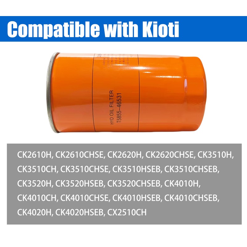 REPLACEMENT Hydraulic HST FILTER T5855-46531 Compatible with CK3510H CK4010H CK2610H