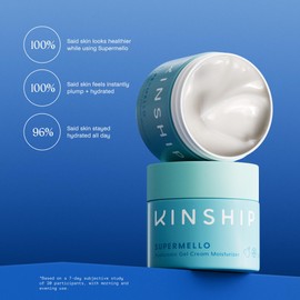 Kinship Supermello Hyaluronic Gel Cream Moisturizer – Hyaluronic Acid Face Lotion – Lightweight + Hydrating – Plump, Smooth + Soothe – Nourish Dry Skin – Rich Daily Use Clean Skin Care (3.3 oz)