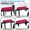 sourcing map 2Pcs Office Chair Arm Pads, Memory Foam Armrest
