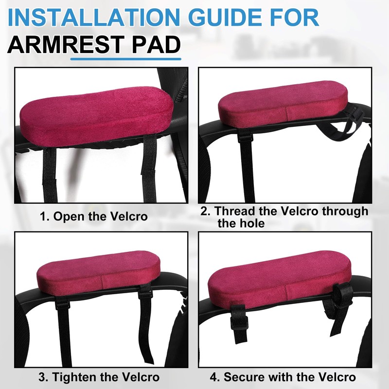 sourcing map 2Pcs Office Chair Arm Pads, Memory Foam Armrest