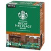 Starbucks Pike Place Decaffeinated Coffee Single-Serve K-Cup, 24 Count