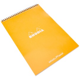 RHODIA 18503C - Spiral Notebook (Full Bound) Orange - A4 - Dotted Dot - 80 Detachable Sheets - 80G Clairefontaine Paper - Soft and Resistant Coated Card Cover - Classic