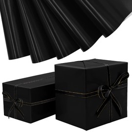 Shining Black Wrapping Paper 50 * 70cm,5pcs Matte Wrapping Paper for Birthday Christmas Wedding Gift Decoration