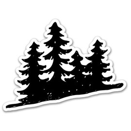 GT Graphics Express Woods Simple Nature Outdoor - 16" - Large Size Vinyl Sticker - for Truck Car Cornhole Board