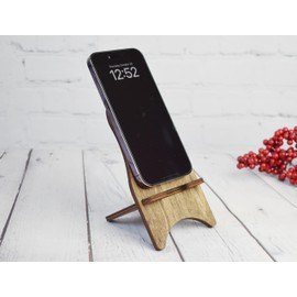 Stand for Magnetic Chargers by PurpleHammer, Wooden phone stand, Mag safe holder, for iPhones, Android smartphones, Mag Safe is not included!