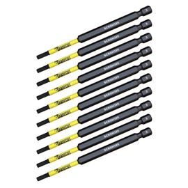 10 x SabreCut SCRH389_10 89mm H3 Hex Magnetic Impact Screwdriver Driver Bits Set Single Ended Heavy Duty Compatible with Dewalt Milwaukee Bosch Makita and Others