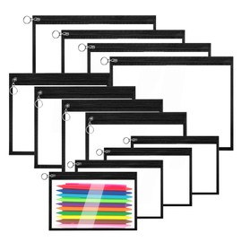 Clear Zipper Pouches for Organizing | Durable PVC Makeup Envelopes for Document Storage, Travel, and School Supplies (3 Sizes)
