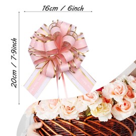 Gift Bows Large 6 inches 15 Pcs Gift Pull Bows for Presents, Gift Wrap Ribbon Pull Bows for Gift Wrapping, Wedding Baskets, Presents, Floral Decoration, Gift Bows Bulk (10pc-MIXC)