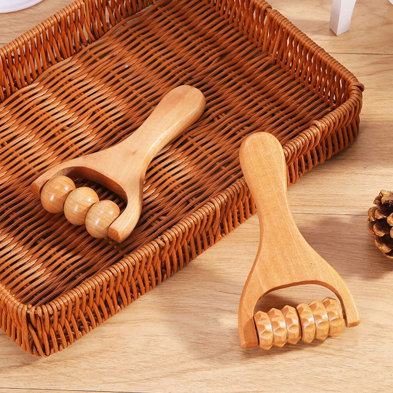 Healvian 3-Piece Massage Roller Set Wooden Foot Massage Trigger Point