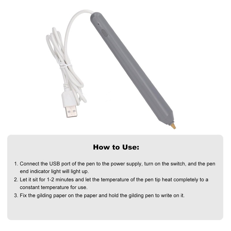 Hot Heated Foil Pen Set,Foil Quill Pen with 4 Size