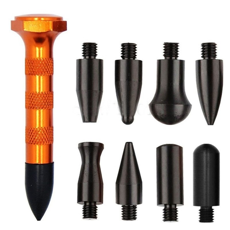 GS Hand Tools 10pcs Paintless Dent Repair Kit Rubber Hammer