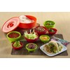 IMUSA USA Plastic Salsa Dishes 3-Piece, Red, Orange, Green