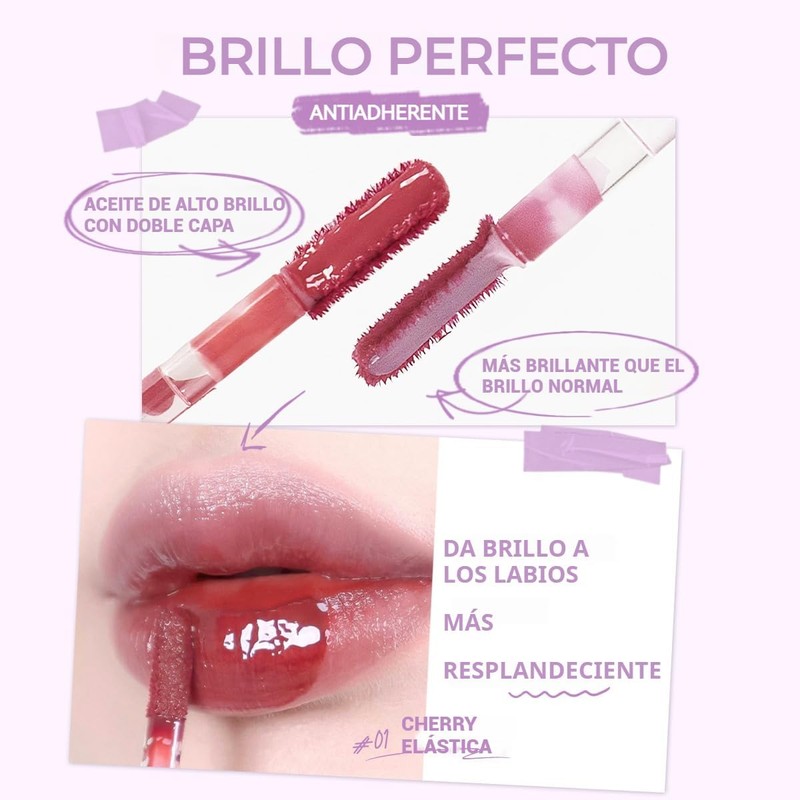 Minimeli Water Bomb Lip Gloss, Brillo Labial Hidratante efecto jugoso,