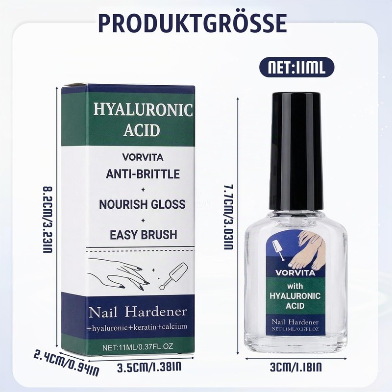 Nail Hardener Extra Strong, Hyaluronic Acid Nail Care Hardener Nail