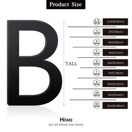 4 Inch Floating House Numbers and Metal Letters for Outdoor Signs, House Numbers for Outside, Aluminum Address Letters and Numbers for Door, Mailbox, Garden, Perfect for Home or Office (Number 0)