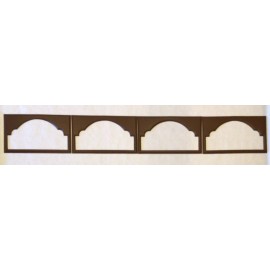 Amarr 4 Amarr Cathedral Replacement Insert for Short Panel Amarr Garage Door Walnut