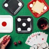 APUXXJUPA Set di 60 piatti a tema dadi da casinò,