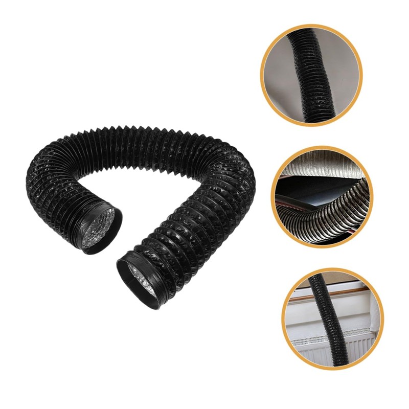 Outanaya Dryer Vent Hose Kit Flexible Foil Ducting with Black