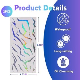100 K-Style Demon Mark Tattoos for Face & Body, 4 Sheets Dark Concept Makeup Stickers, Mystic Hunter Symbols for Anime Cosplay, K-Pop Stage Look, Festival & Party Accessories