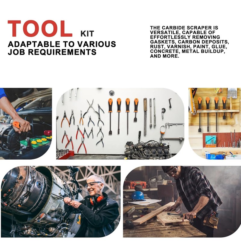 exquis Carbide Gasket Scraper - Fixed Scraper for Engine, Transmission