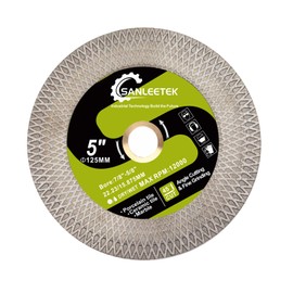 Diamant Trennscheibe 125mm Doppelseitige X Mesh Trennschleifscheibe für Porzellan Keramik Fliesen Marmor Kunststein SANLEETEK