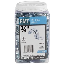 Halex – ¾ Inch Electrical Metallic Tube (EMT) One Hole Straps – 61507B – 100 Per Pack