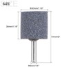 QUARKZMAN Grinding Mounted Stones 1/4" Shank 1.18" Diameter Cylindrical Corundum