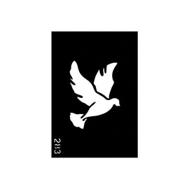 Pochoir pour le Corps format 3'' X 4'' #283 Colombe