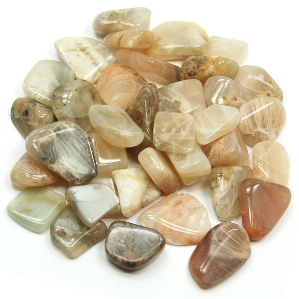 Pachamama Essentials Moonstone Tumbled - Healing Stone - Crystal Healing 20-25mm (5)