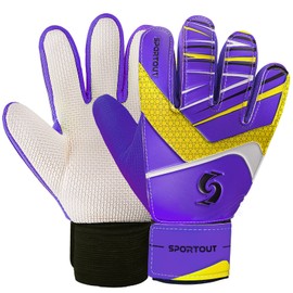 Sportout Goalkeeper Gloves Children and Teenagers, Football Goalkeeper Gloves, Football Gloves, Double Protection, Portability, Super Hold