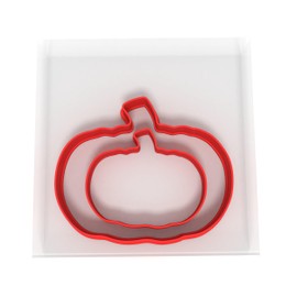 Custom Cutters Pumpkin Shape Cutters | Small Plastic Cutters Set of 2 for Baking, Fondant, Clay, Pastry, Icing, Jewellery (3+5CM)