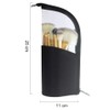 Black Travel Makeup Brush Holder, Pencil Pen Case Organizer Bag