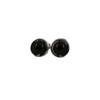 Stud Earrings Pure Black Tourmaline 925 Silver