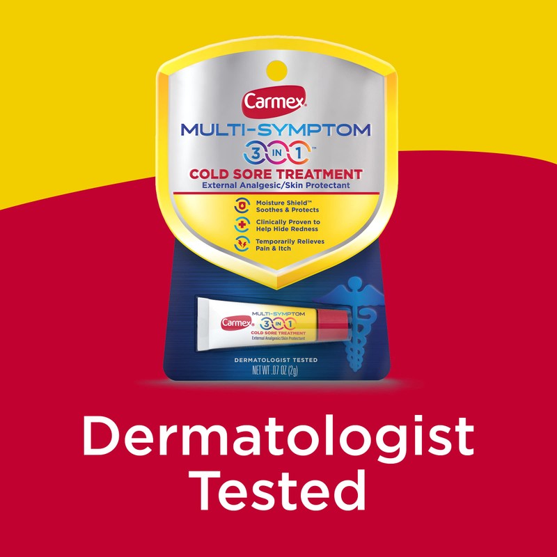 Carmex Multi-Symptom 3-in-1 Cold Sore Treatment - 0.07 OZ Each