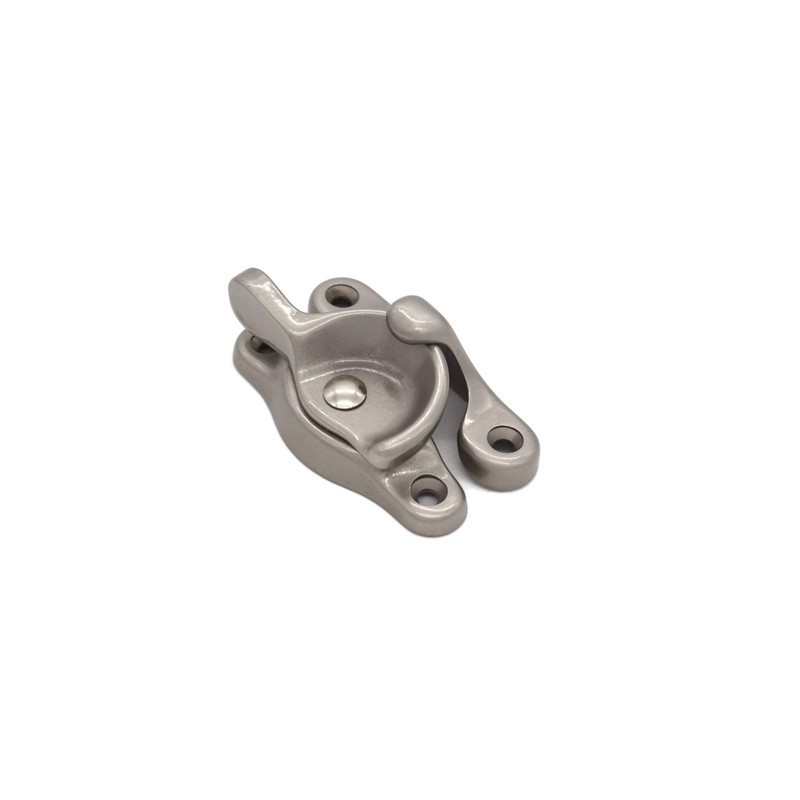Window Sash Latch Cast Solid Brass Base with an Brushed