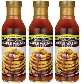 Walden farms Calorie Free Syrup 12 oz (Maple Walnut Syrup, 3 Bottles)