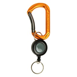 SK11 SAC-80KR Aluminum Carabiner with Key Reel, Orange