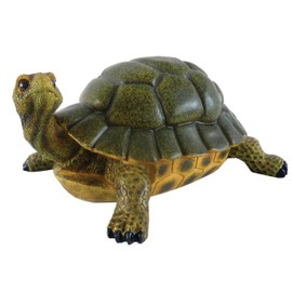 Turtle M Green Statue by Michael Carr Designs - Outdoor Turtle Figurine for gardens, patios and lawns (507014B)