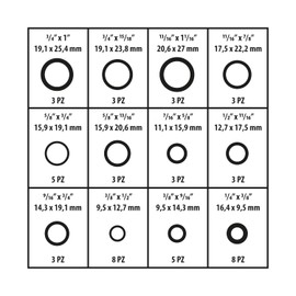 50 Pcs 12 Different Sizes Rubber O Rings Hydraulic Engine Air Conditioning Car O Ring Gasket Kit High Quality Black