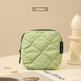 Makeup Bag Travel Cosmetic Bag, Toiletry Bag, Nylon Zipper Pouch Purse Storage Bag Cosmetics Organizer, Womens Make Up Bag Tote,Small Makeup Bags Green