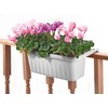 Apollo Exports International 24" Adjustable Railing Planter, White