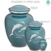 GetUrns Keepsake Embrace Dolphin Cremation Urn (Teal)